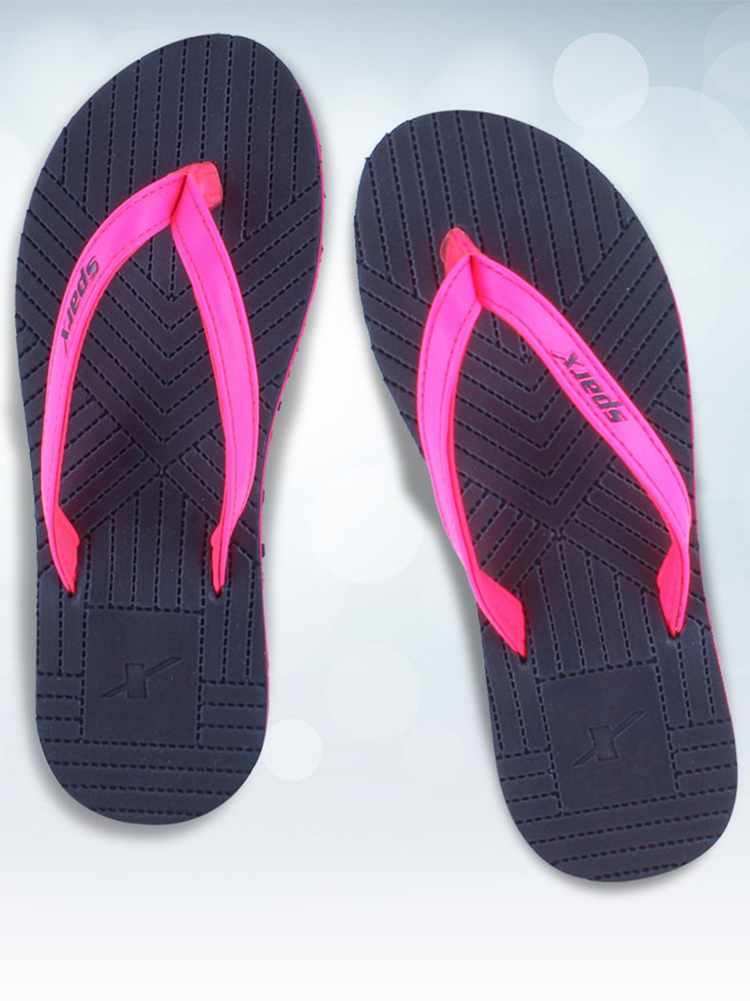 

Sparx Women Fabric Thong Flip-Flops, Navy blue