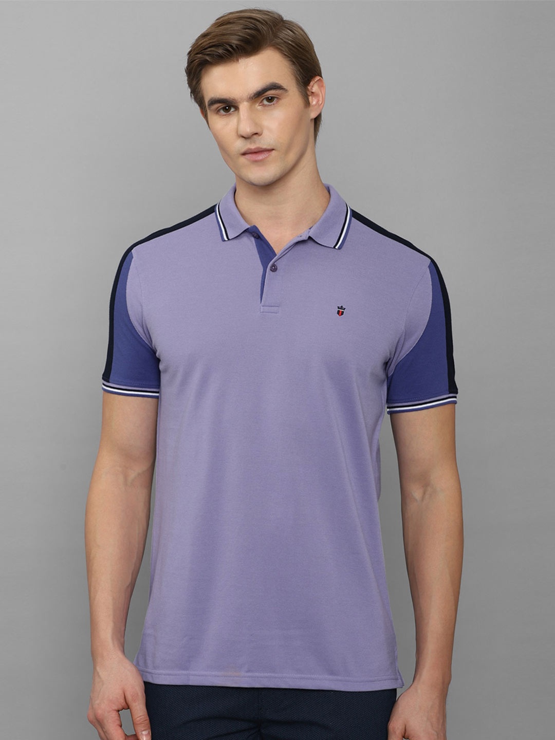 

Louis Philippe Sport Polo Collar Regular Fit Casual T-shirt, Purple