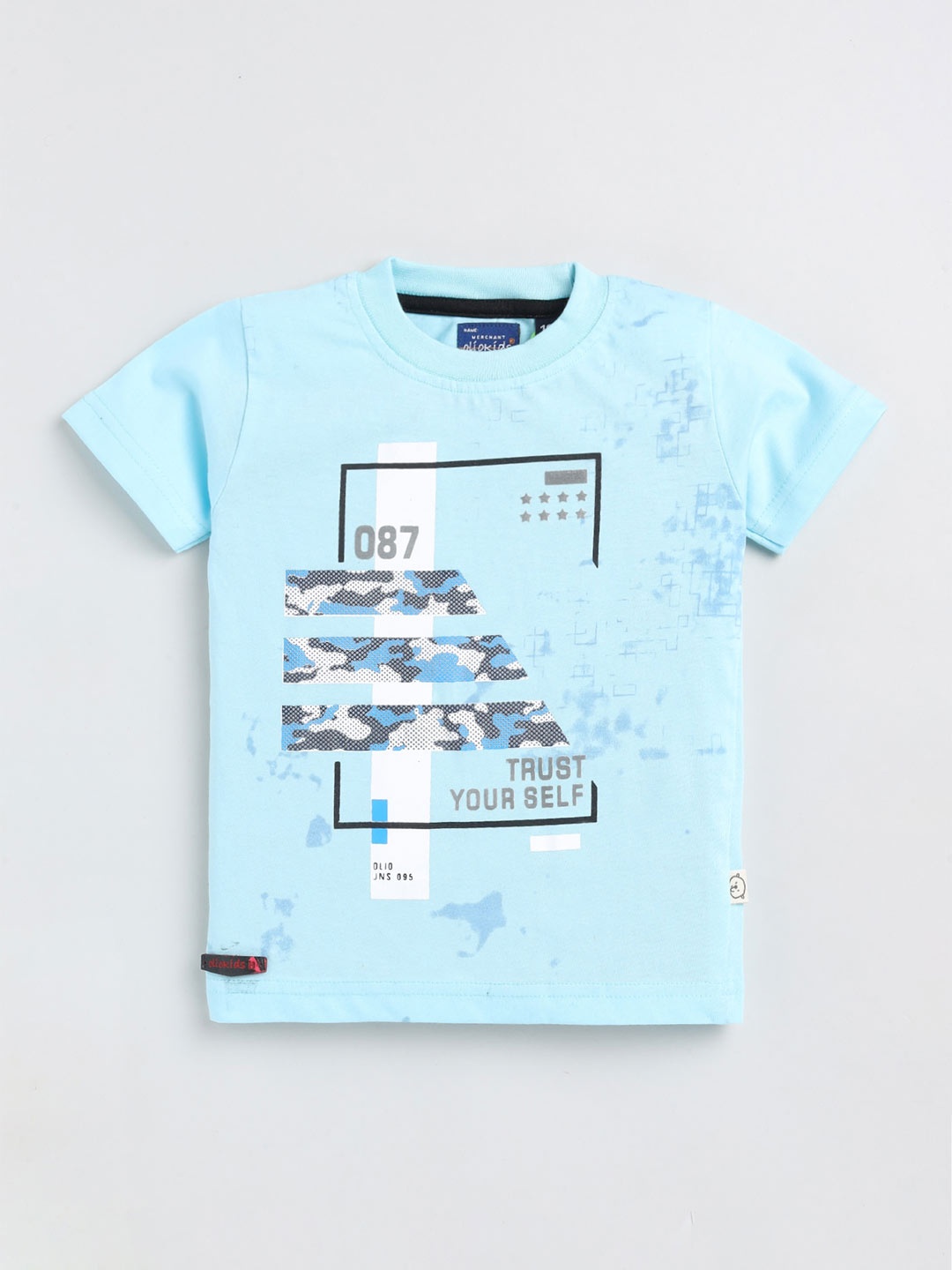 

Olio Kids Boys Graphic Printed Cotton T-shirt, Blue