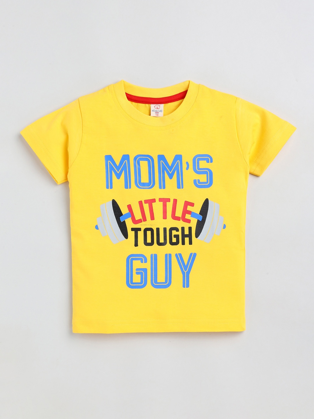 

Olio Kids Boys Typography Printed Cotton T-shirt, Yellow