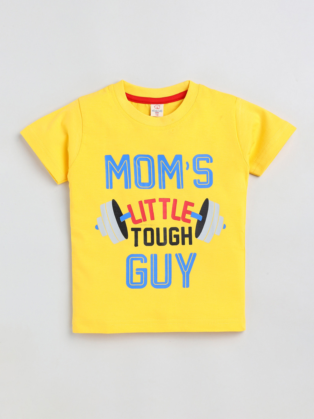 

Olio Kids Boys Typography Printed Cotton T-shirt, Yellow