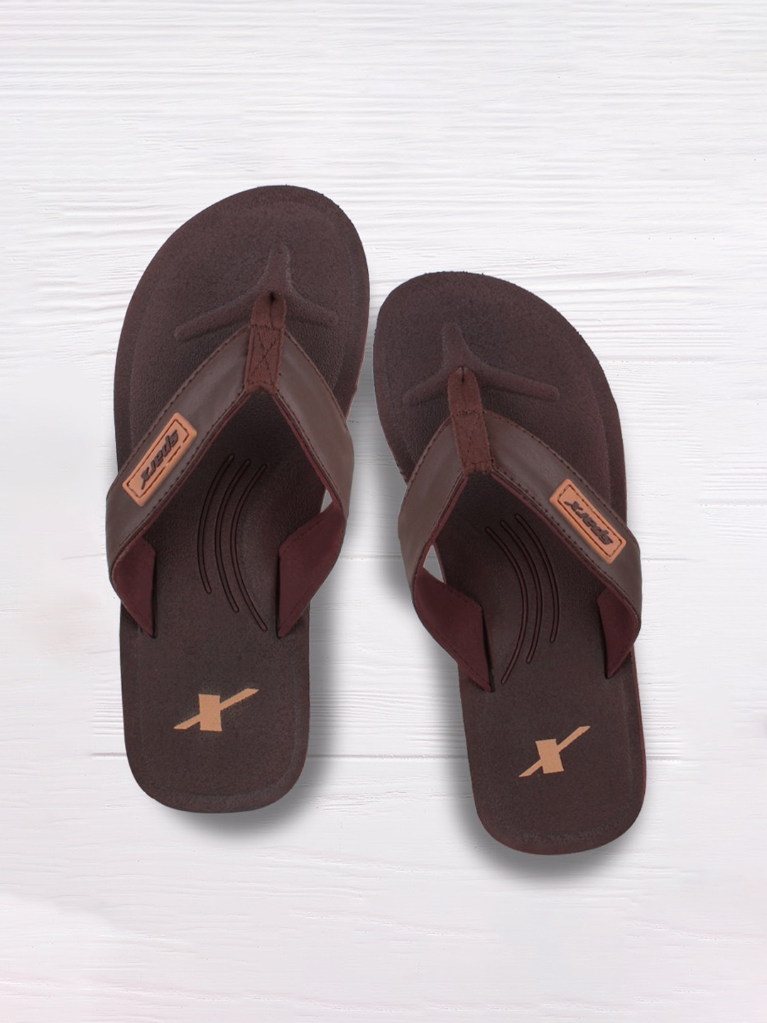 

Sparx Men Textured Thong Flip-Flops, Brown