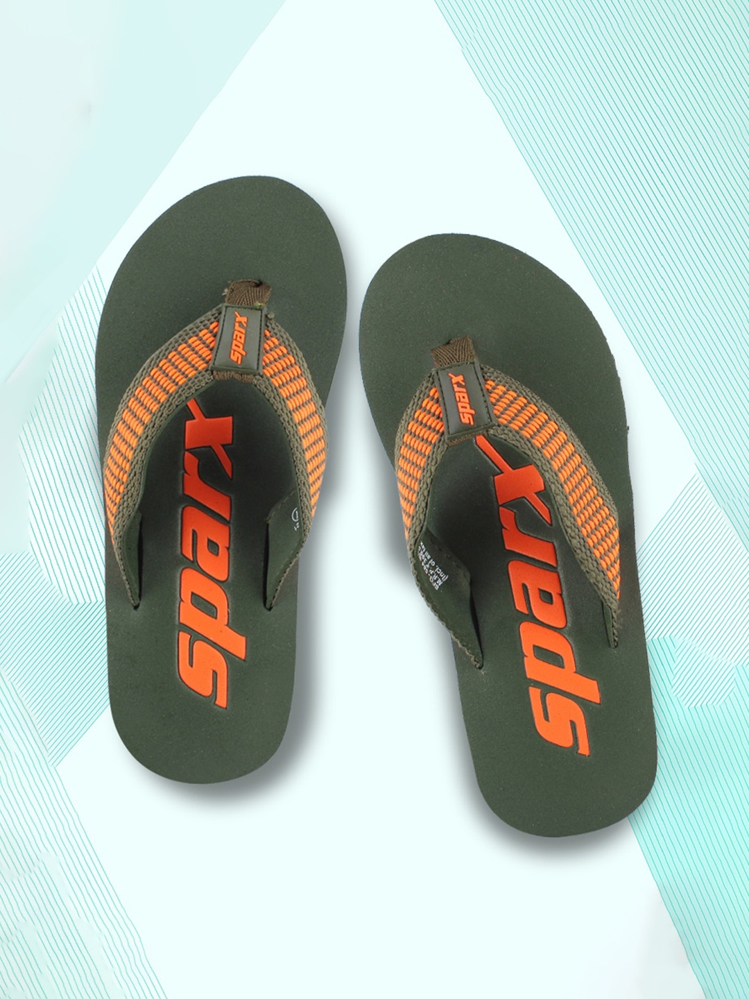 

Sparx Men Printed Thong Flip-Flops, Olive