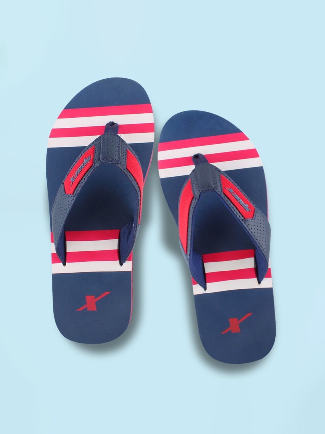 

Sparx Men Striped Thong Flip-Flops, Navy blue
