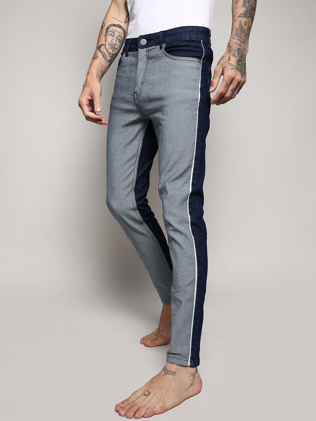 

Campus Sutra Men Mid-Rise Clean Look Smart Jeans, Navy blue