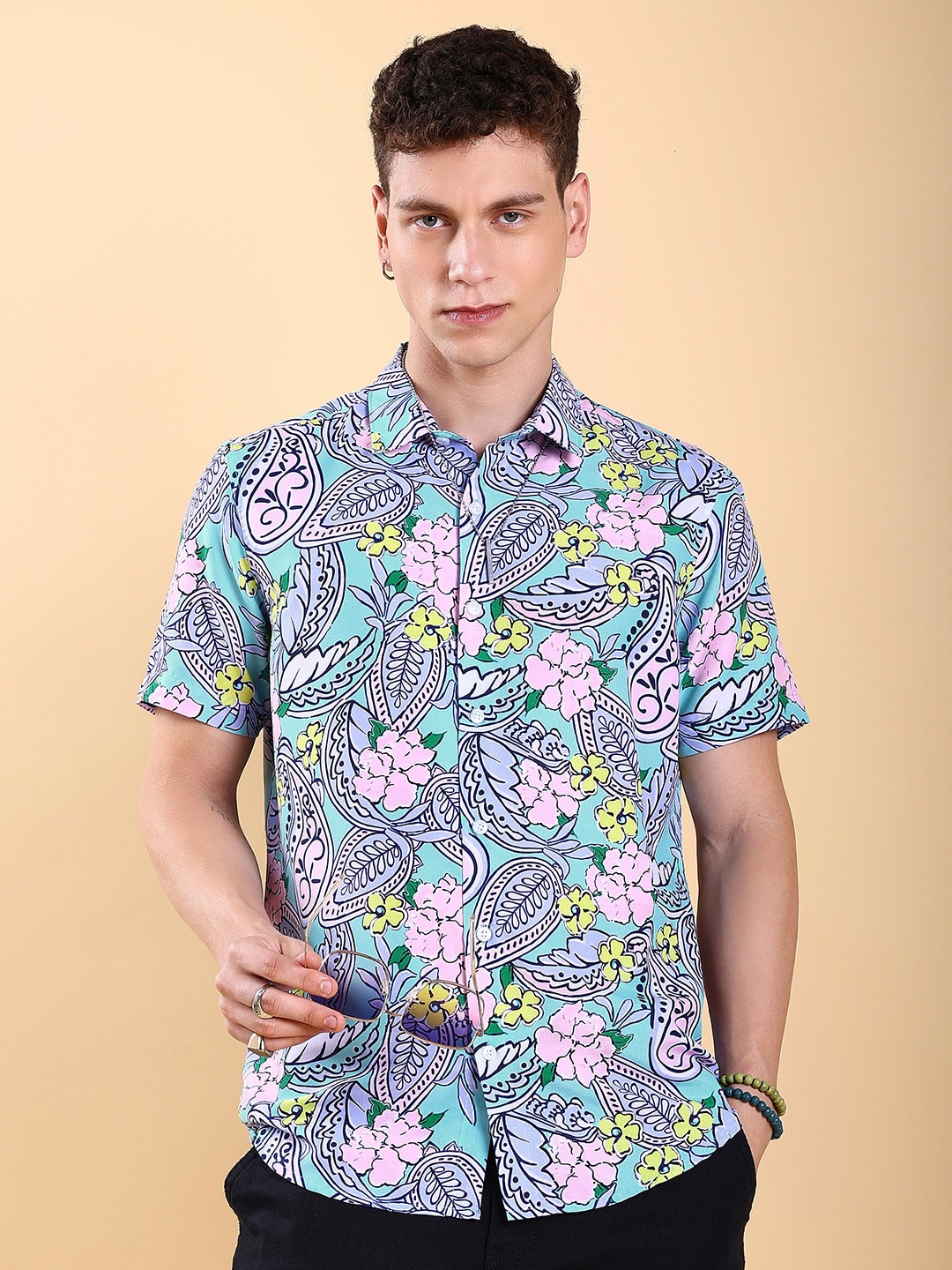 

KETCH Floral Printed Casual Shirt, Lavender