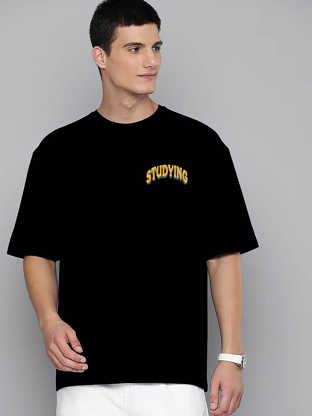 

Harvard Typography Printed Cotton T-shirt, Black