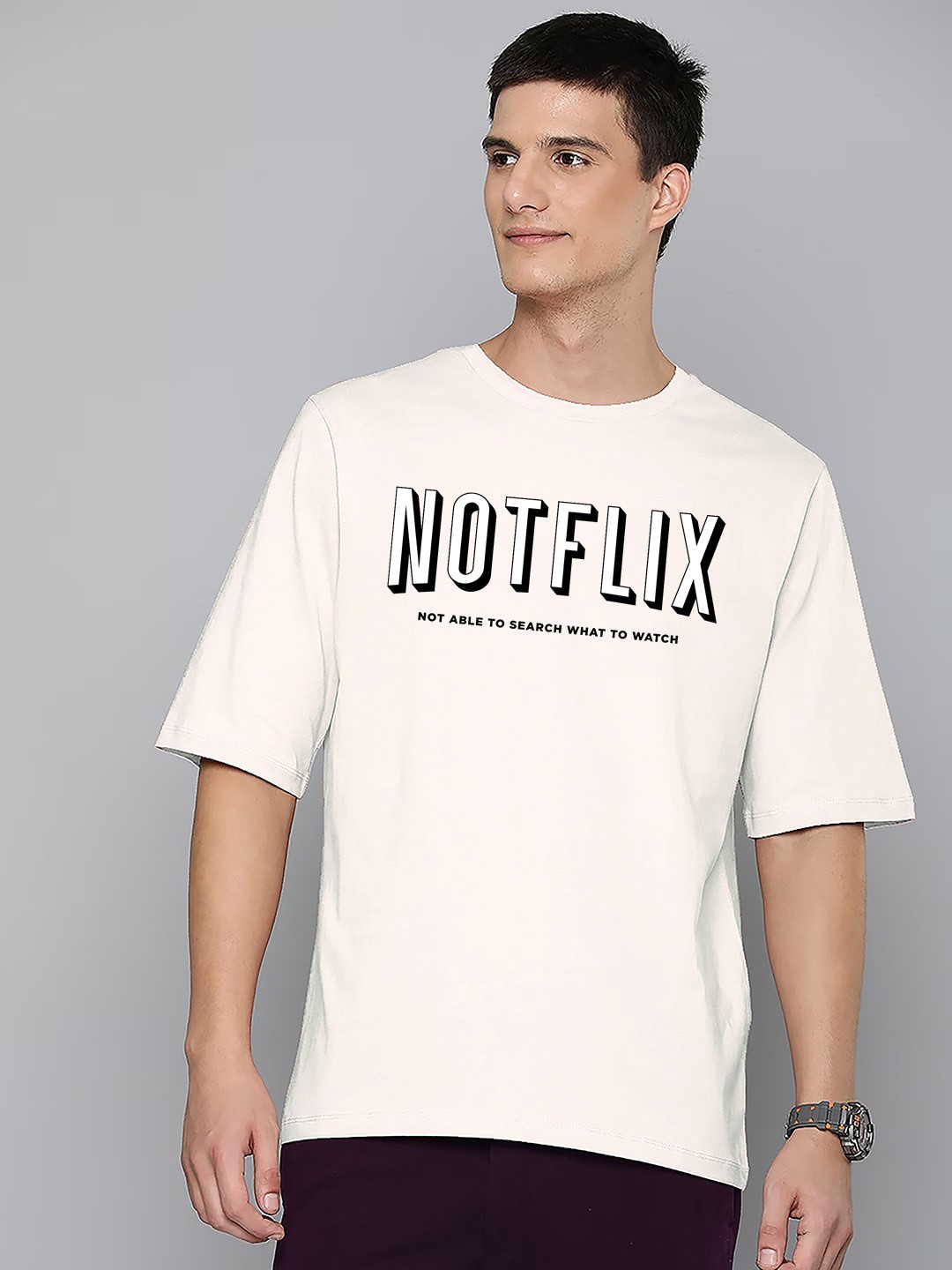 

Harvard Typography Printed Cotton Oversized T-shirt, Off white
