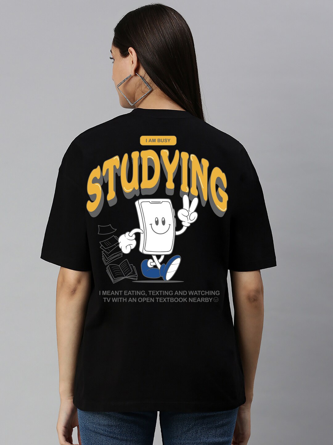 

Harvard Typography Printed Cotton T-shirt, Black