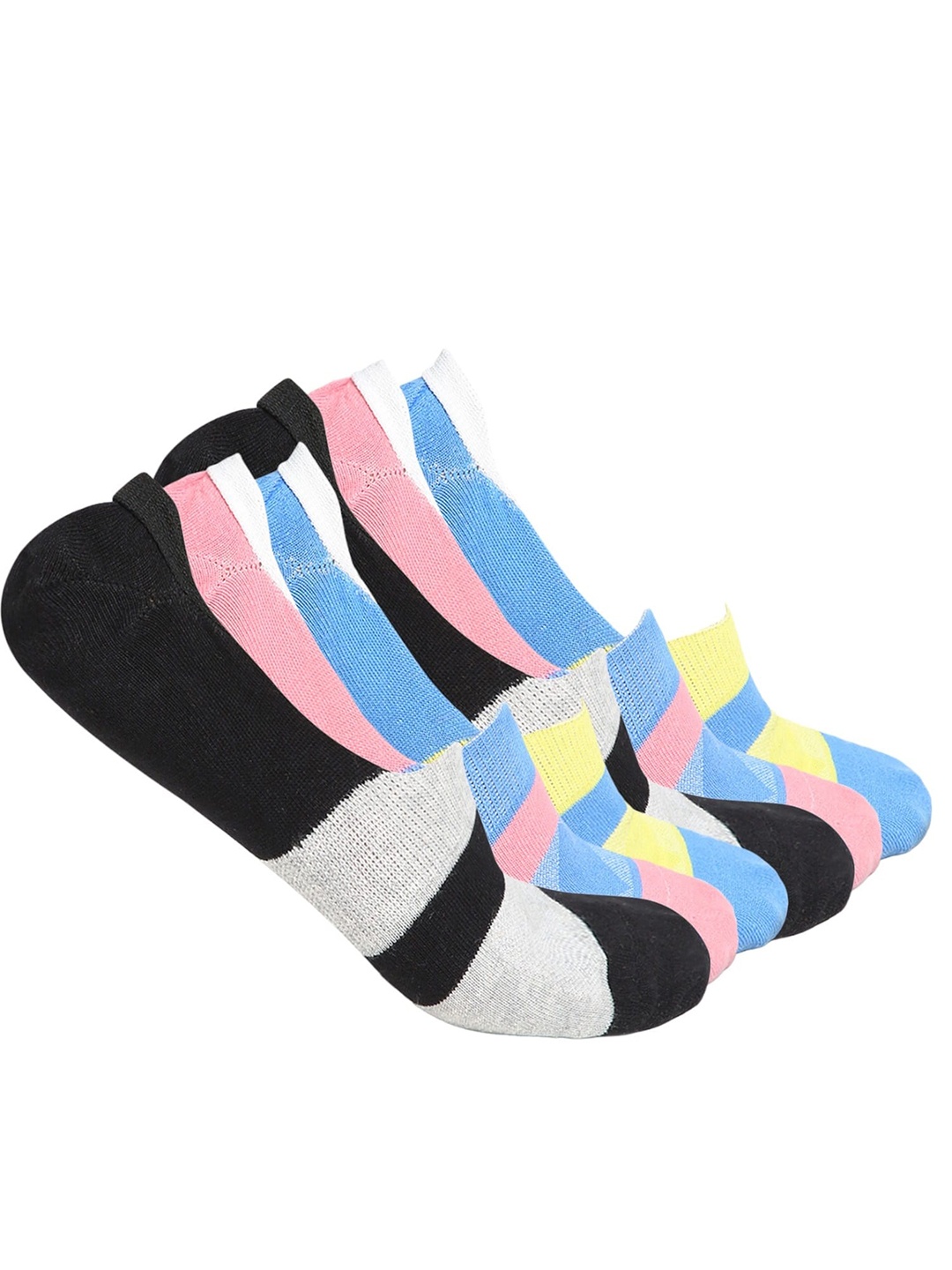 CRUSSET Women Assorted Pack Of 6 Shoe Liners Socks