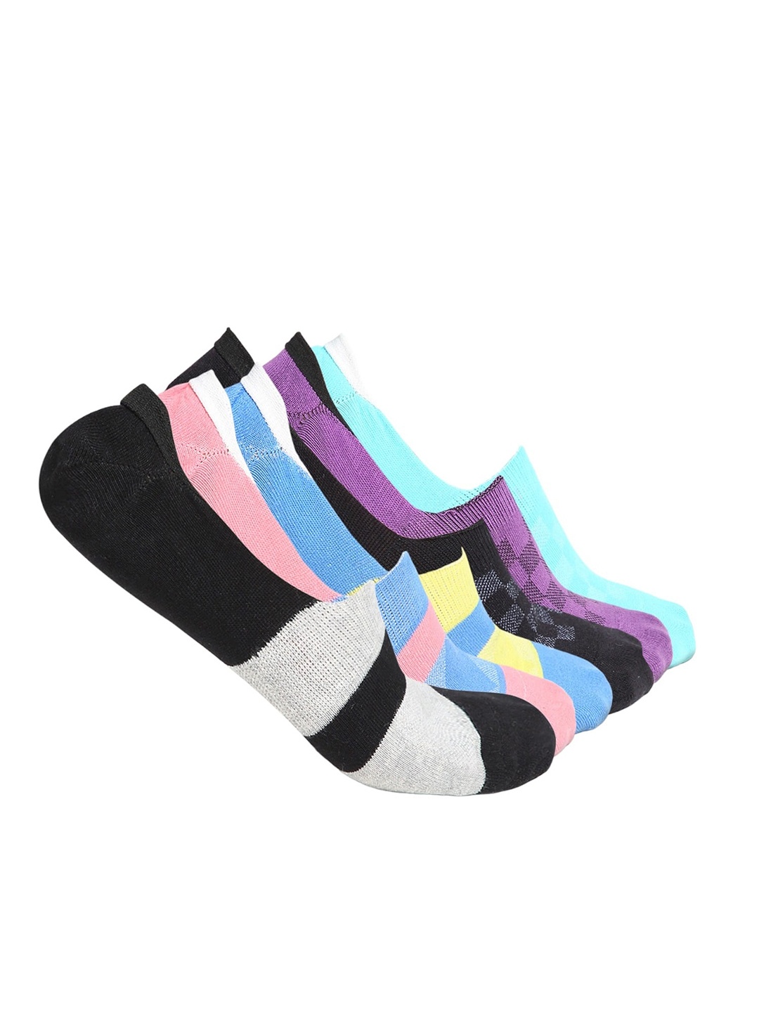 

CRUSSET Women Assorted Pack Of 6 Shoe Liners Socks