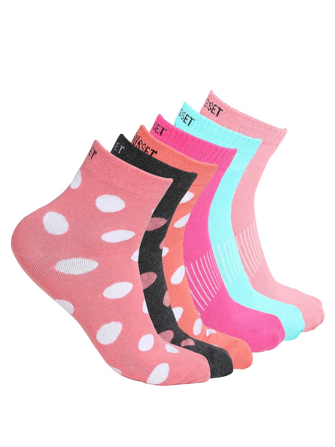 

CRUSSET Women Pack Of 6 Assorted Above Ankle-Length Socks