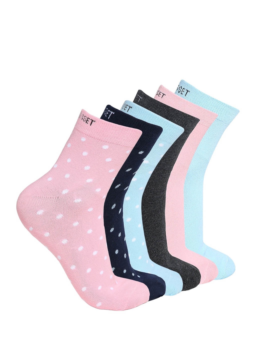 

CRUSSET Women Pack Of 6 Assorted Above Ankle-Length Socks