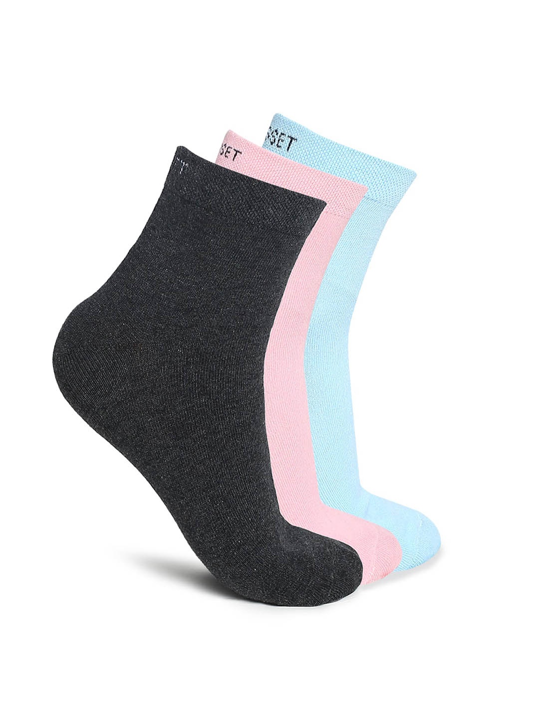 

CRUSSET Women Pack Of 3 Cotton Assorted Above Ankle-Length Socks