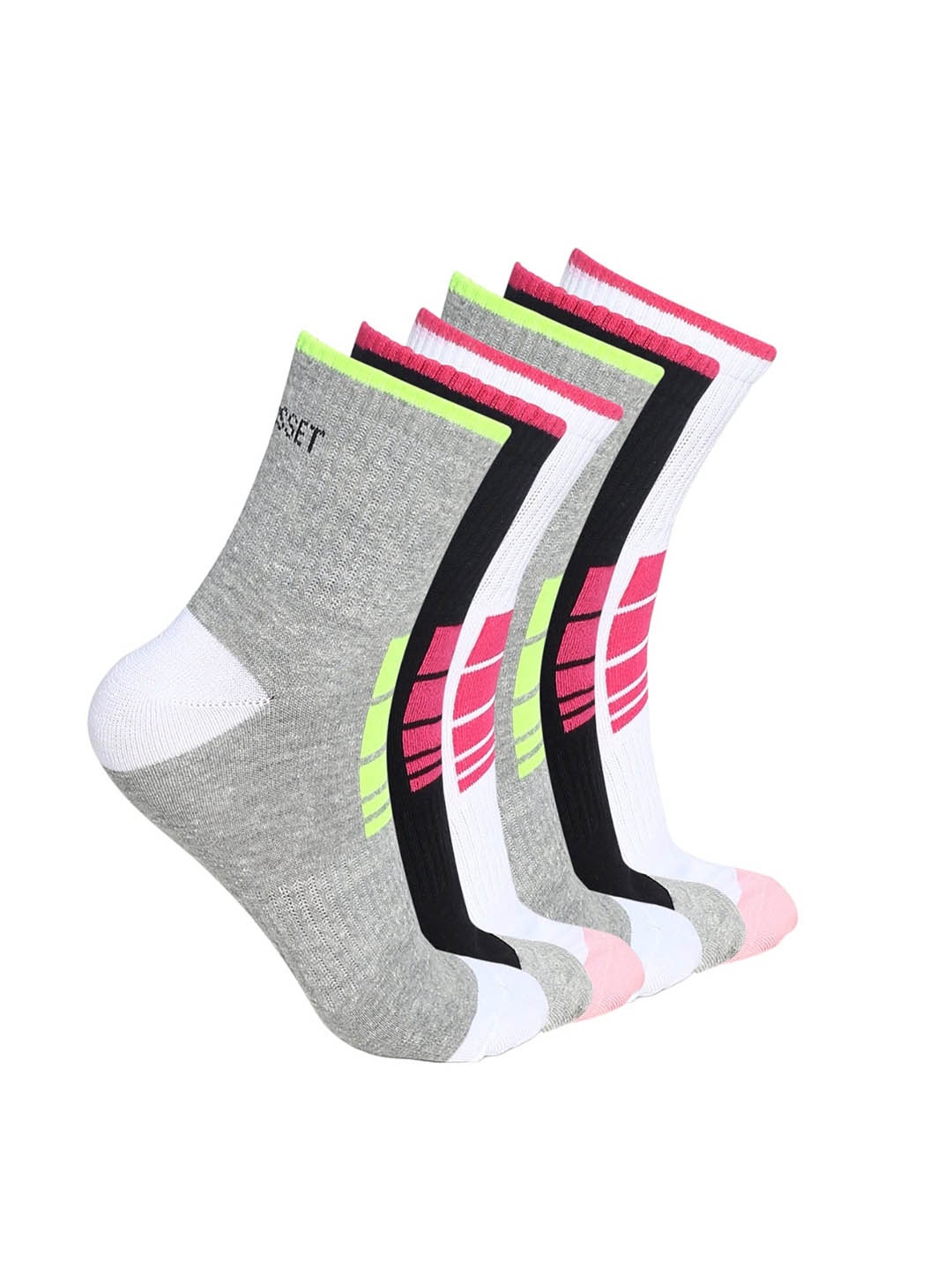 

CRUSSET Women Pack Of 6 Cotton Assorted Above Ankle-Length Socks