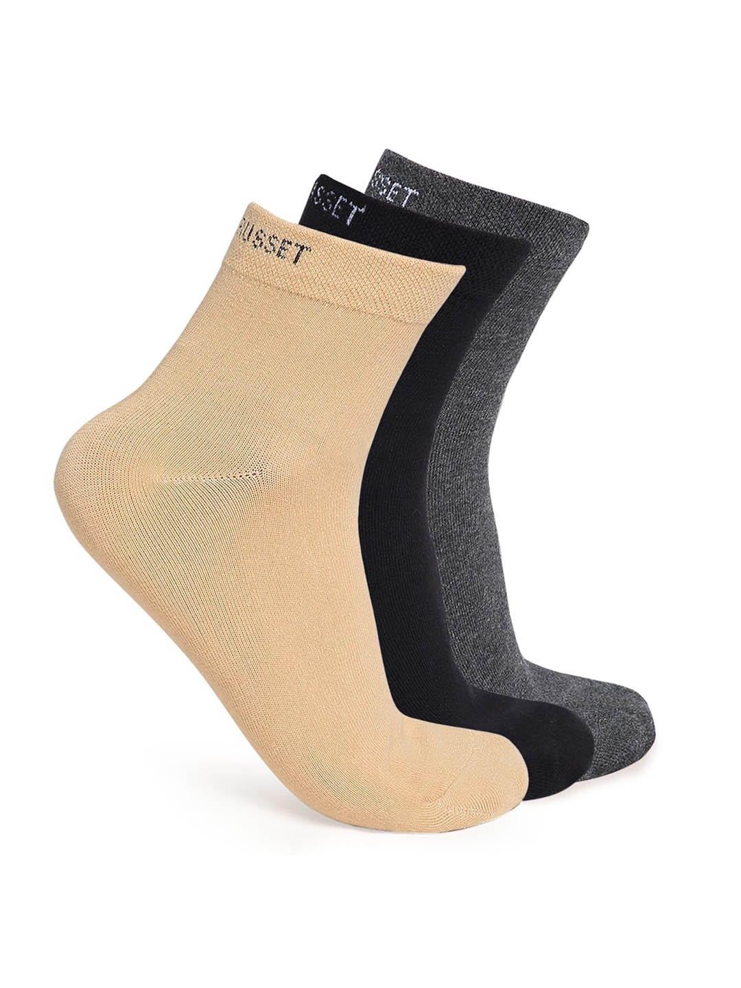 

CRUSSET Women Pack Of 3 Assorted Above Ankle-Length Socks