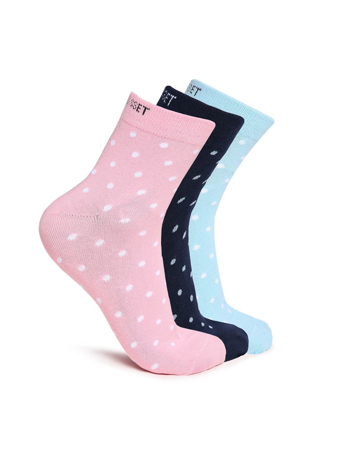 

CRUSSET Women Pack Of 3 Assorted Above Ankle-Length Socks