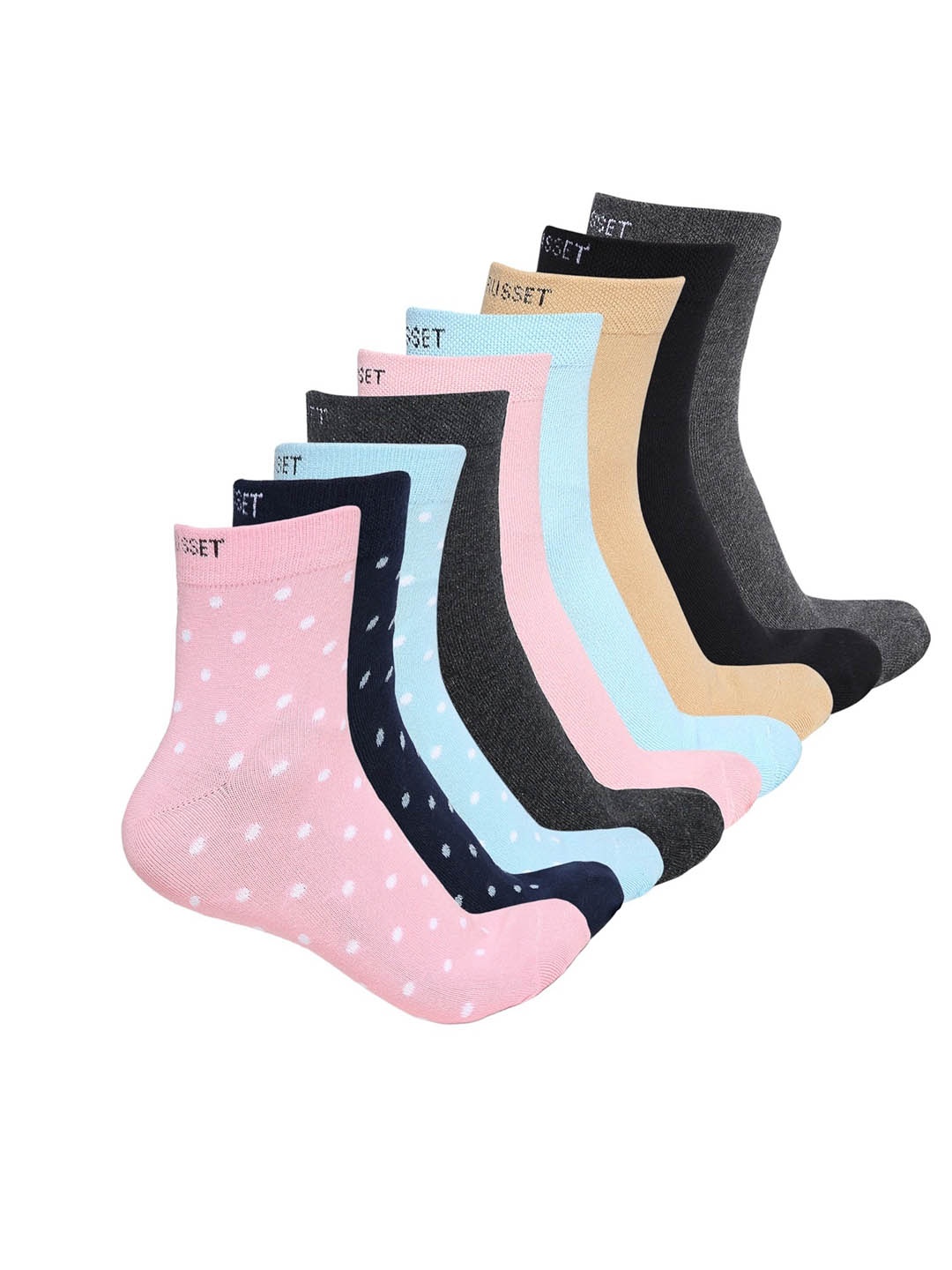 

CRUSSET Women Pack Of 9 Assorted Above Ankle-Length Socks