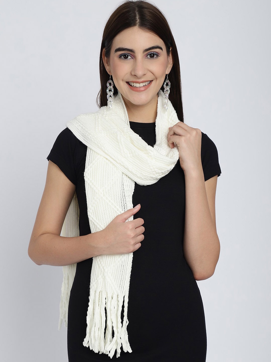 

ELLIS Knitted Muffler, White
