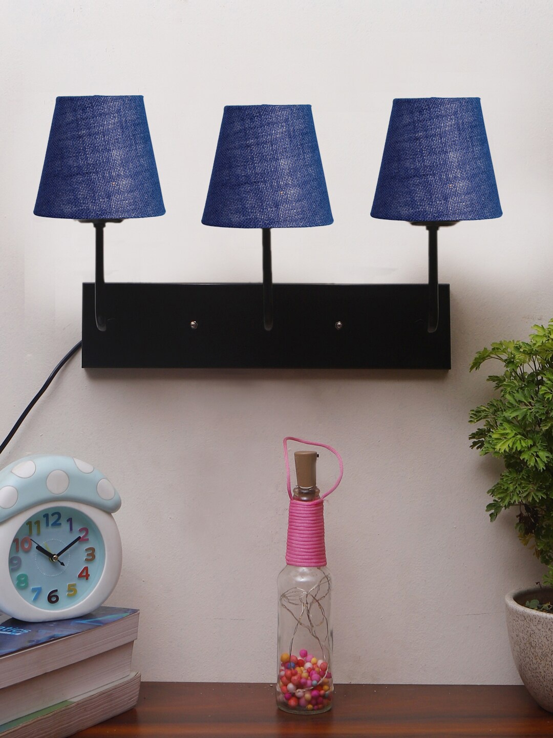 

Devansh Blue Jute Cluster Wall-Mounted Lamp