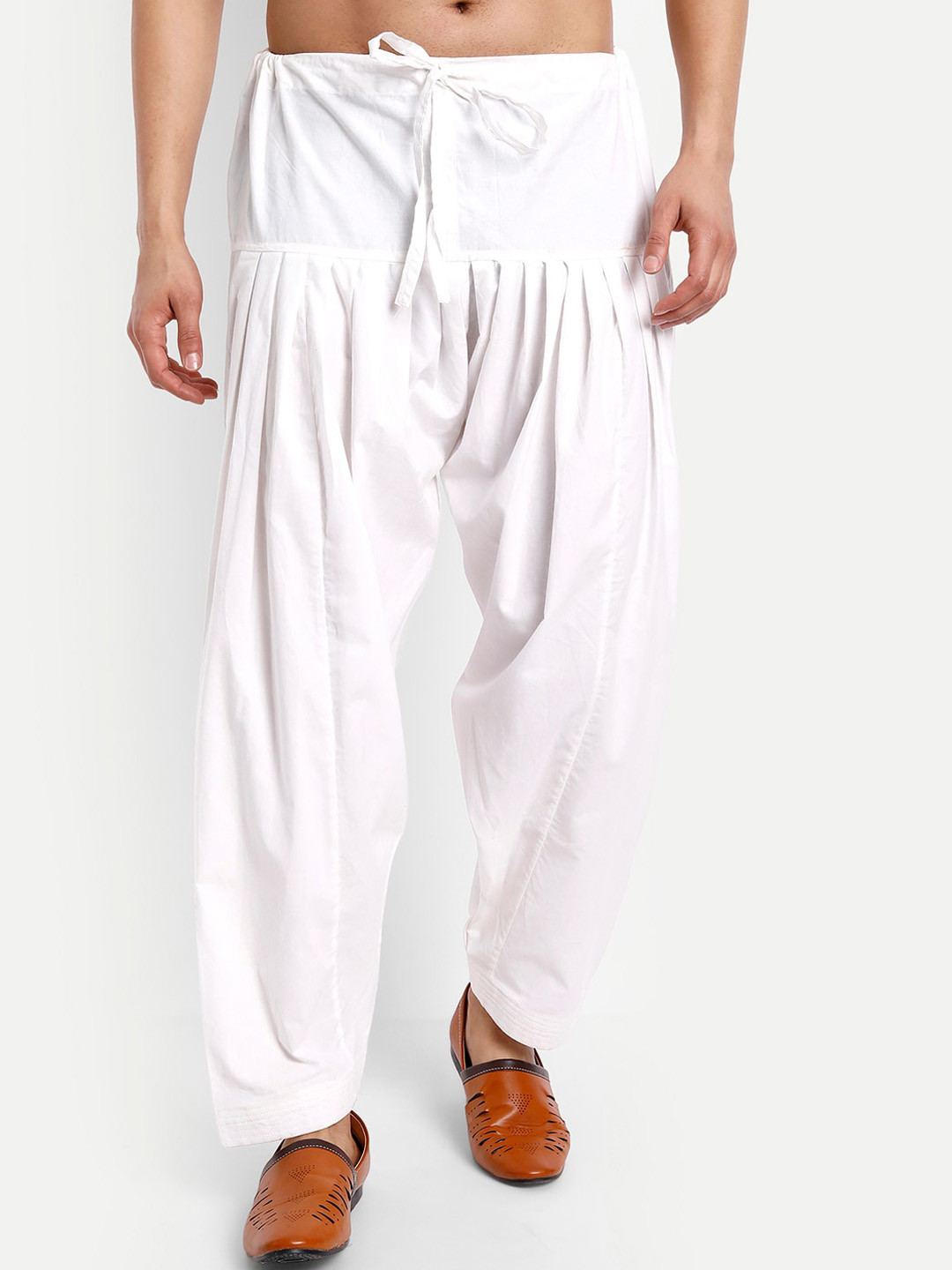 

Aashima Wahal Men Mid Rise Loose Fit Pure Cotton Salwar, White