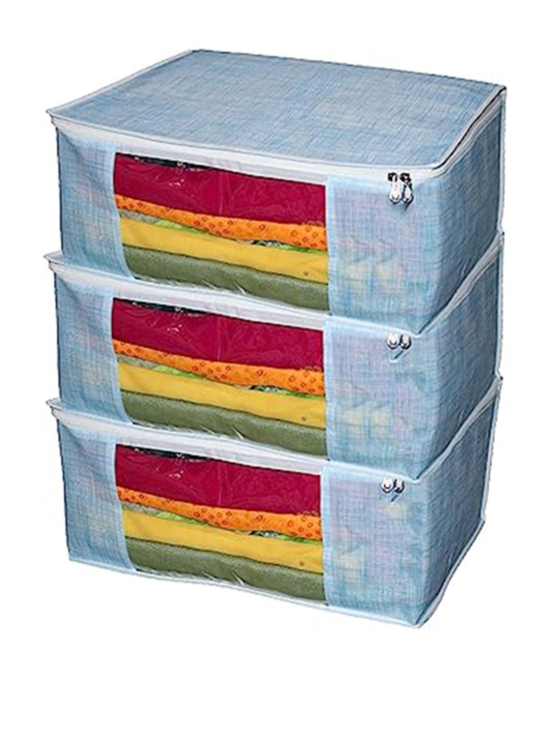 

Perpetual Blue 3 Pieces Wardrobe Saree Organizer