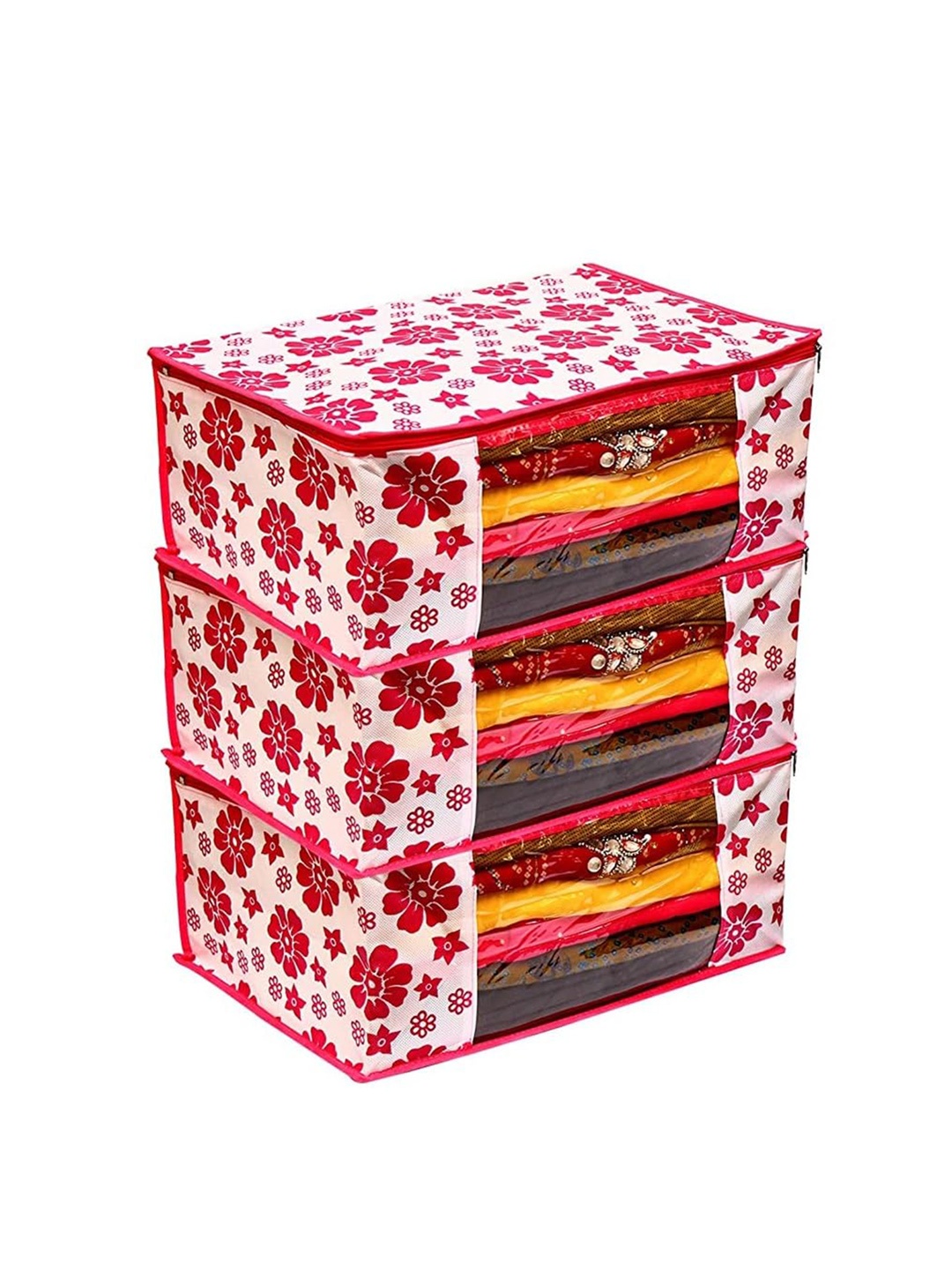 

Perpetual White 3 Pieces Printed Laundry Bags