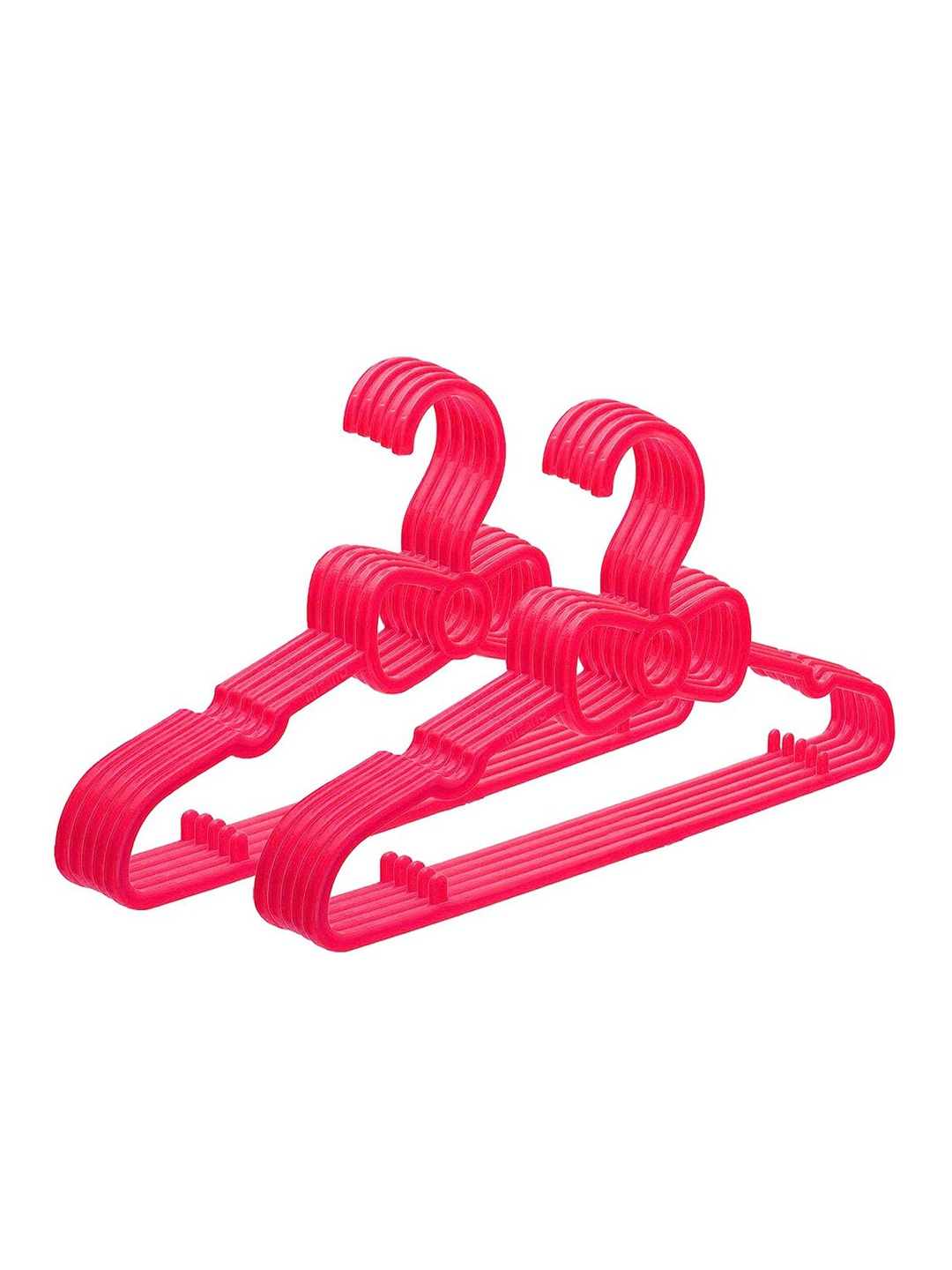 

Kuber Industries Kids Pink 10 Pcs Non-Slip Cloth Hangers