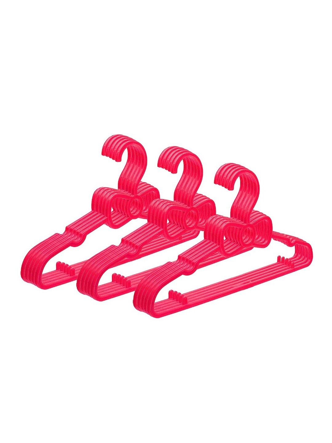 Kuber Industries Kids Pink 15 Pieces Non-Slip Cloth Hangers