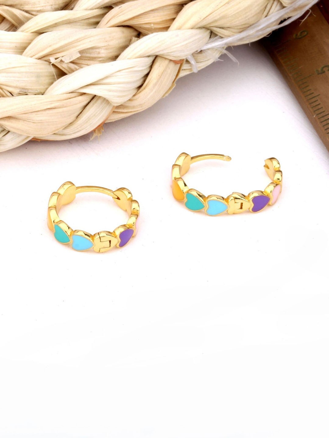 

MYKI Gold-Plated Contemporary Hoop Earrings