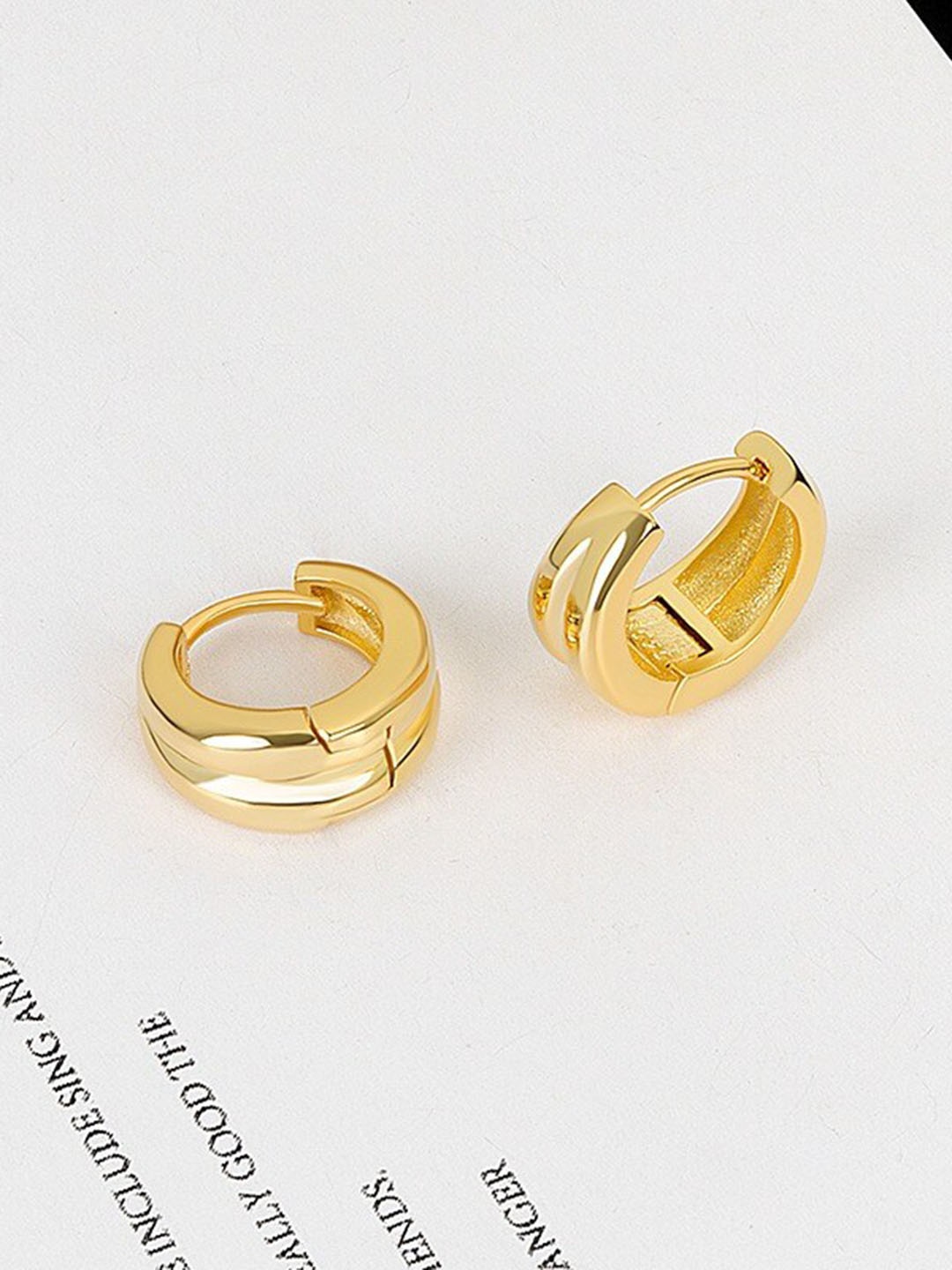 

MYKI Gold-Plated Stainless Steel Circular Hoop Earrings
