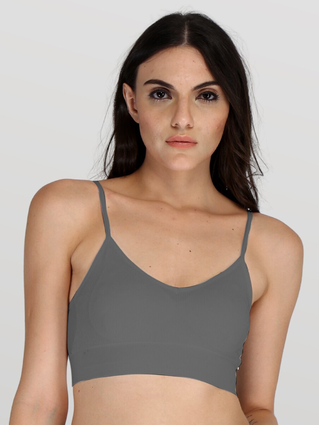 

EZLOOT Full Coverage Lightly Padded All Day Comfort Everyday Bra, Grey melange