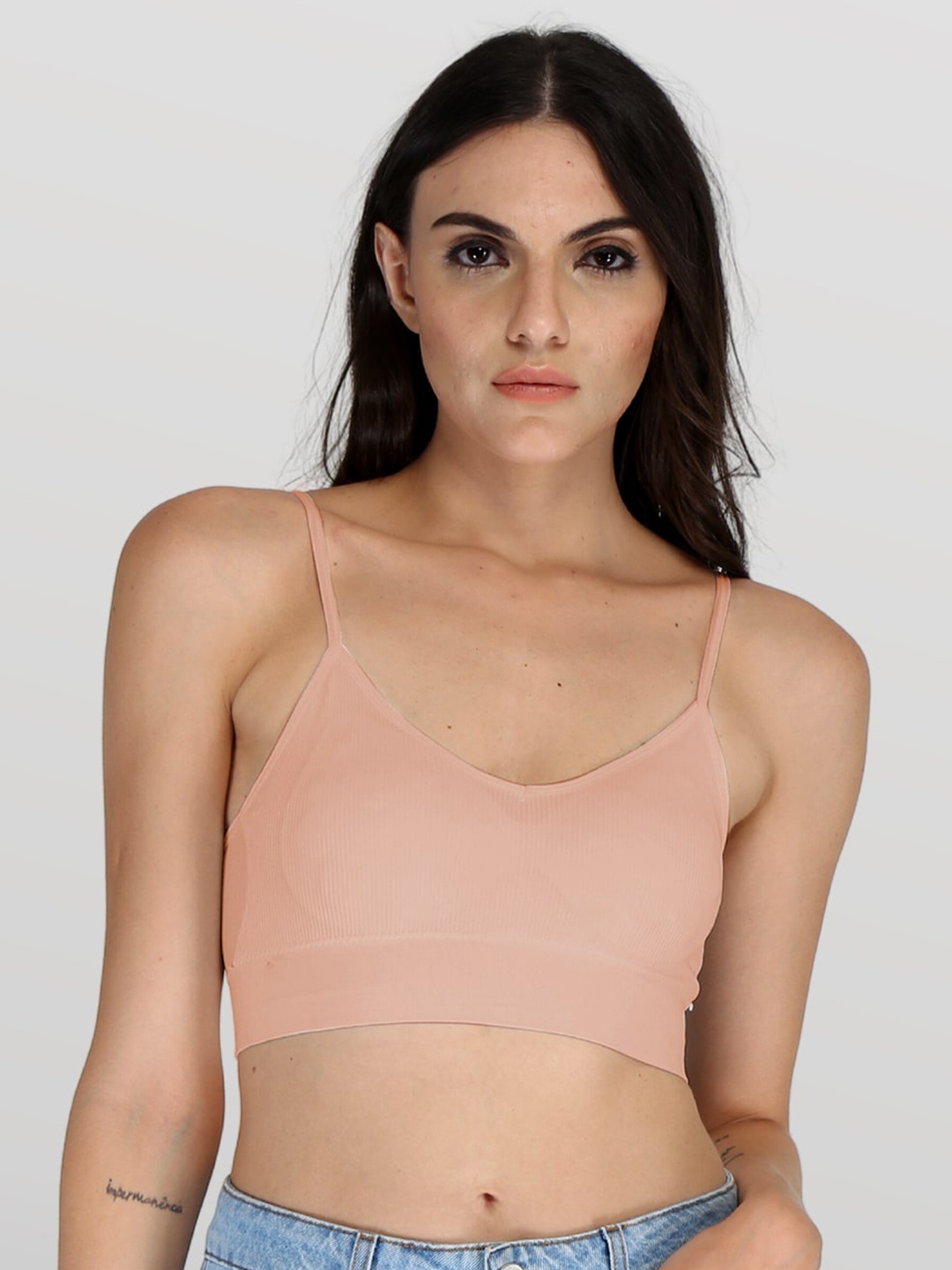 

EZLOOT Full Coverage Lightly Padded All Day Comfort Everyday Bra, Peach