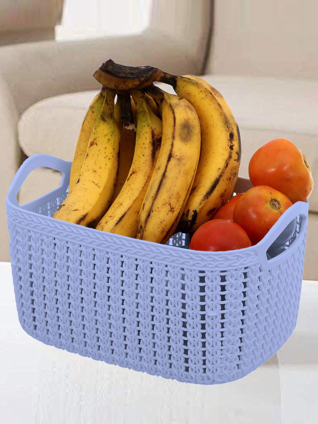 

Kuber Industries Grey 2 Pieces Multipurpose Storage Basket with Handles