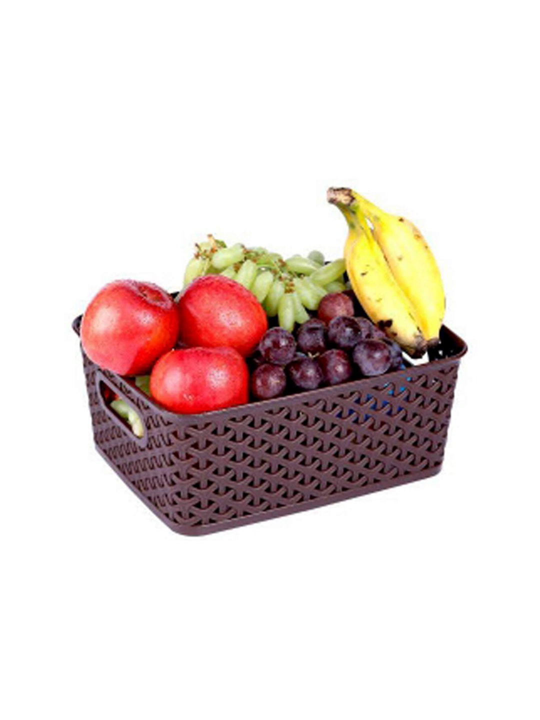 

Kuber Industries Brown & Beige 2 Pieces Storage Basket With Lid
