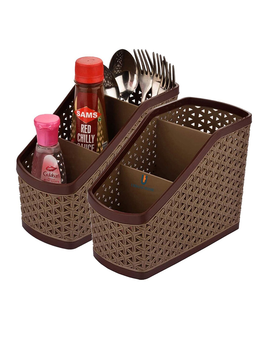 

Kuber Industries Brown 2 Pieces Multi-Purpose Organizer