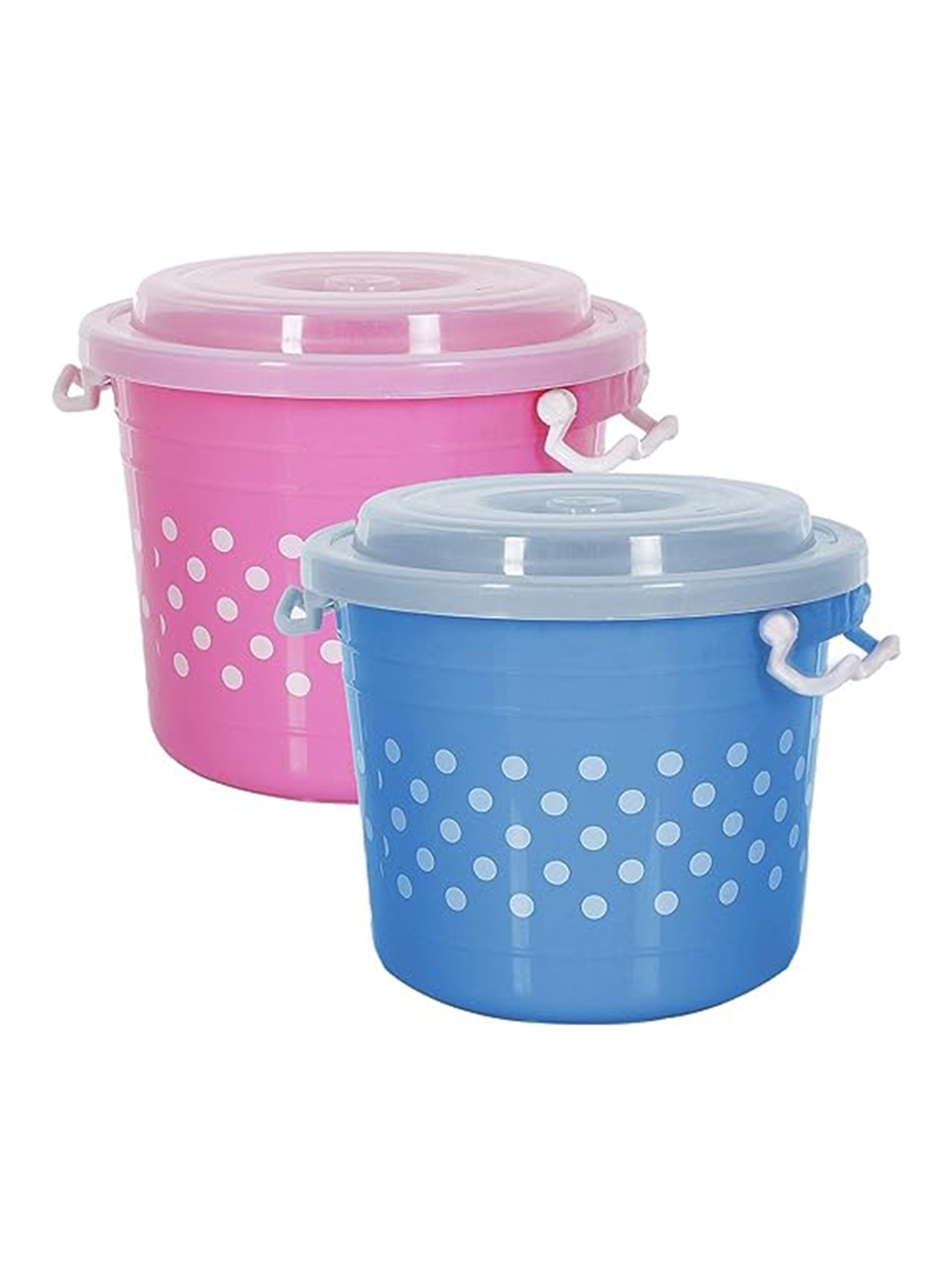 

Kuber Industries Blue & Pink 2 Pieces Printed Airtight Food Storage Containers 11 L