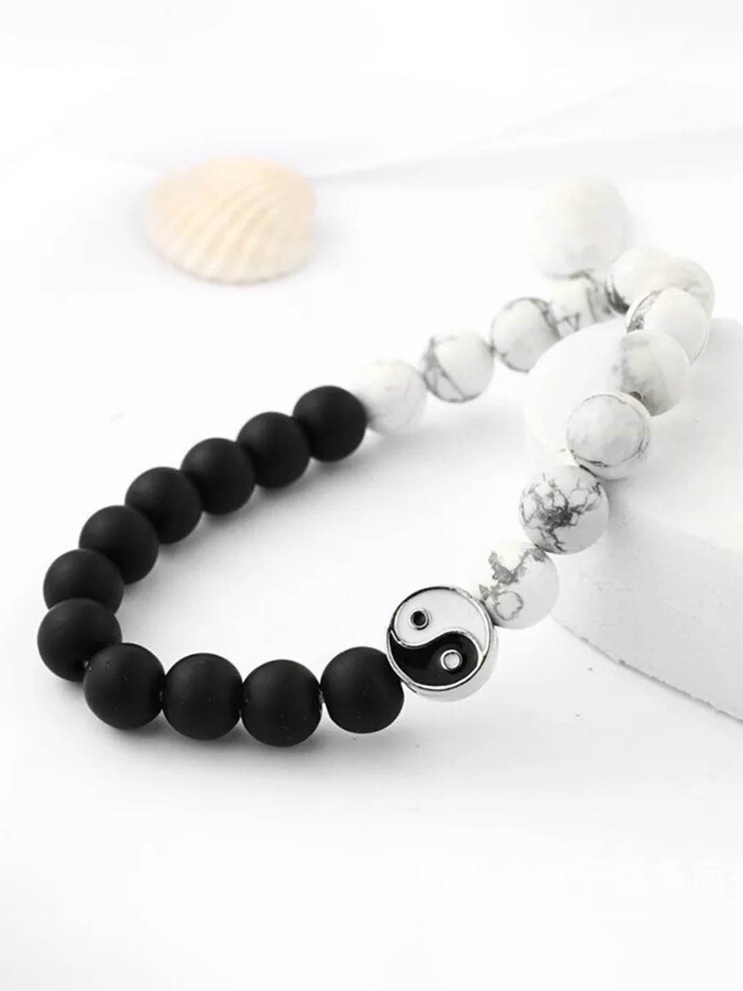 

VIEN Men Beaded Bracelet, Black