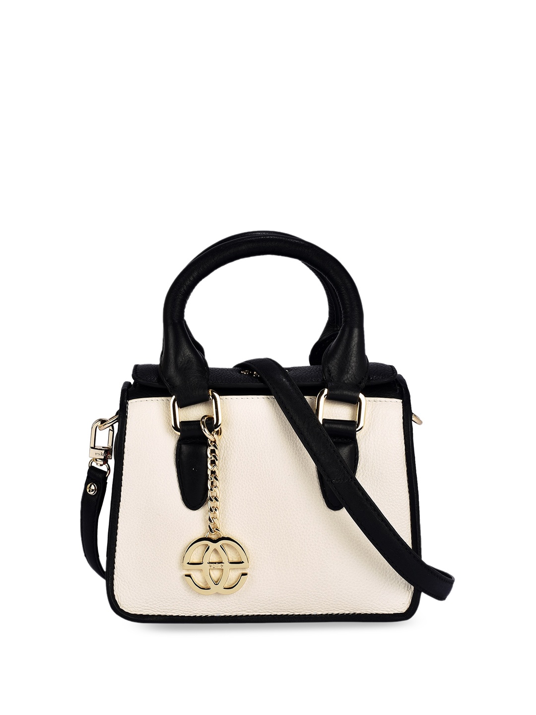 

Eske Textured Leather Structured Handheld Bag, Off white