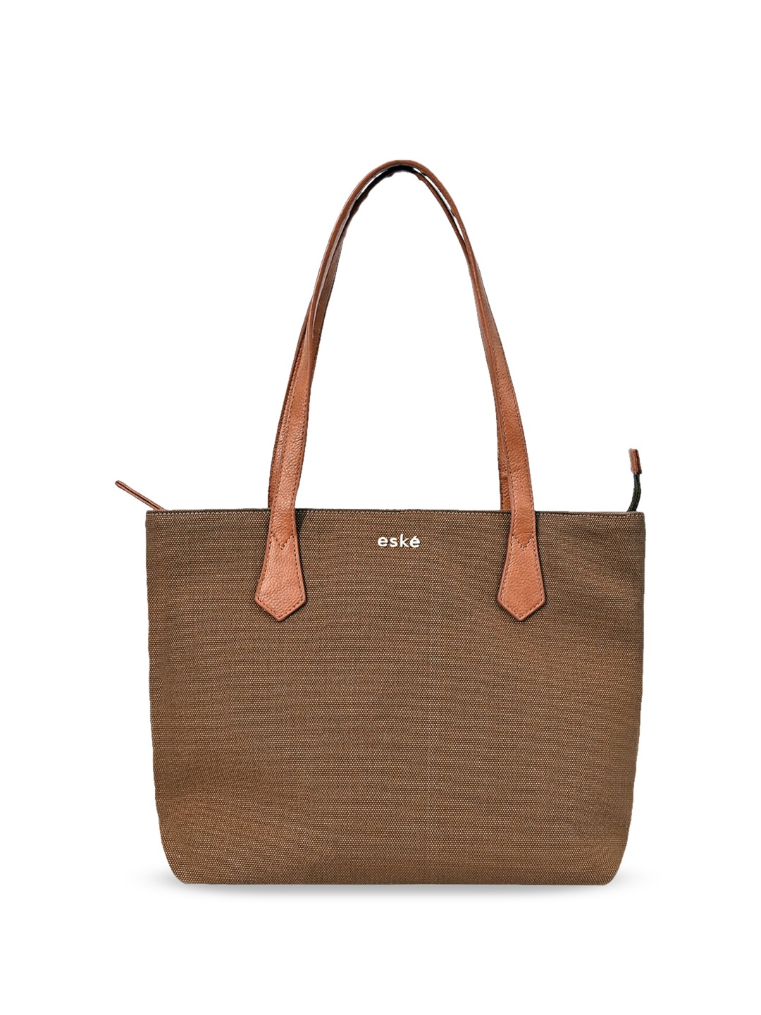

Eske Aliz Women Textured Shopper Canvas Oversized Tote Bag, Brown