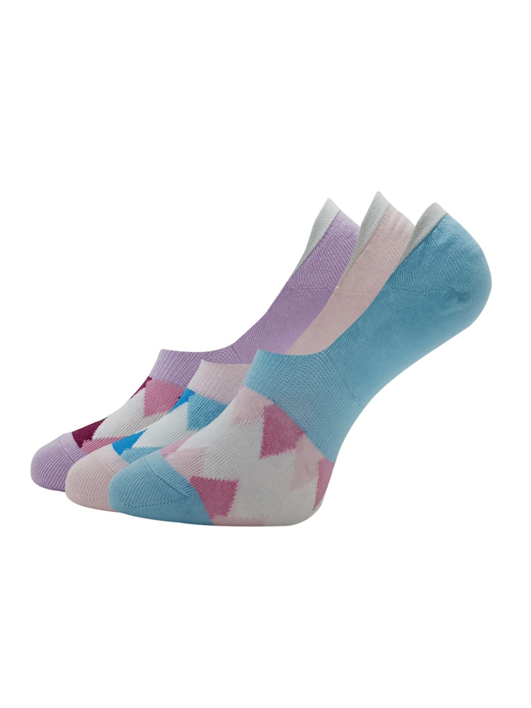 

Allen Solly Women Pack Of 3 Patterned Shoe Liners, Lavender