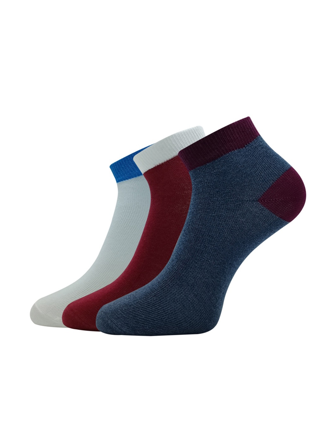 

Allen Solly Women Pack Of 3 Colourblocked Ankle Length Socks, White
