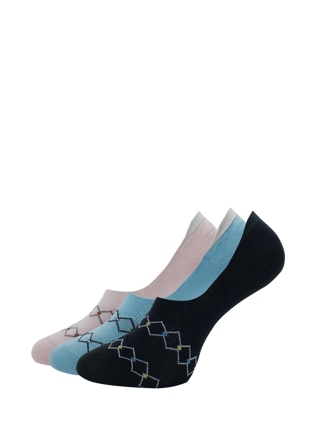 

Allen Solly Women Pack Of 3 Patterned Shoe Liners, Pink
