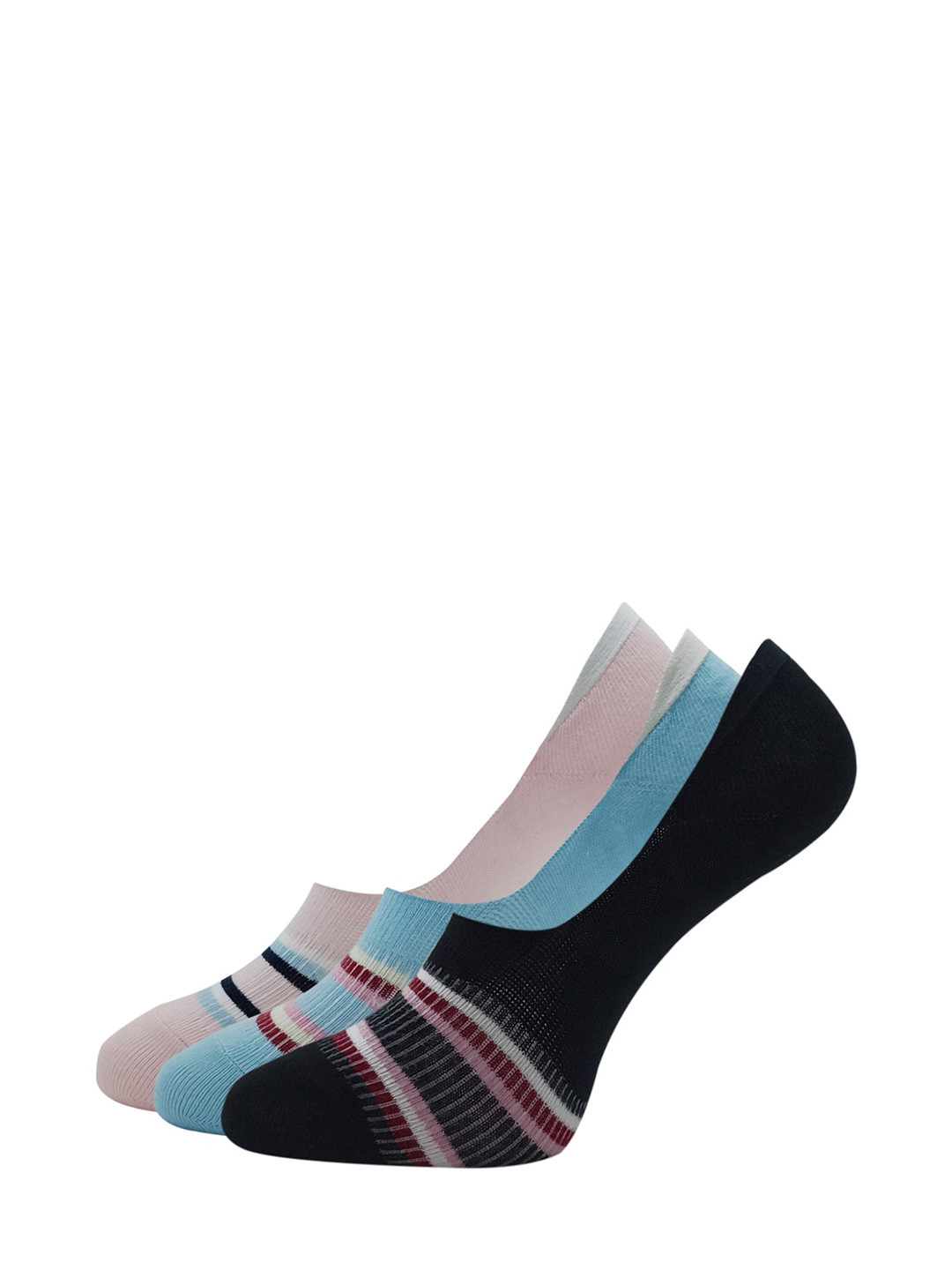 

Allen Solly Women Pack Of 3 Striped Shoe Liners, Pink