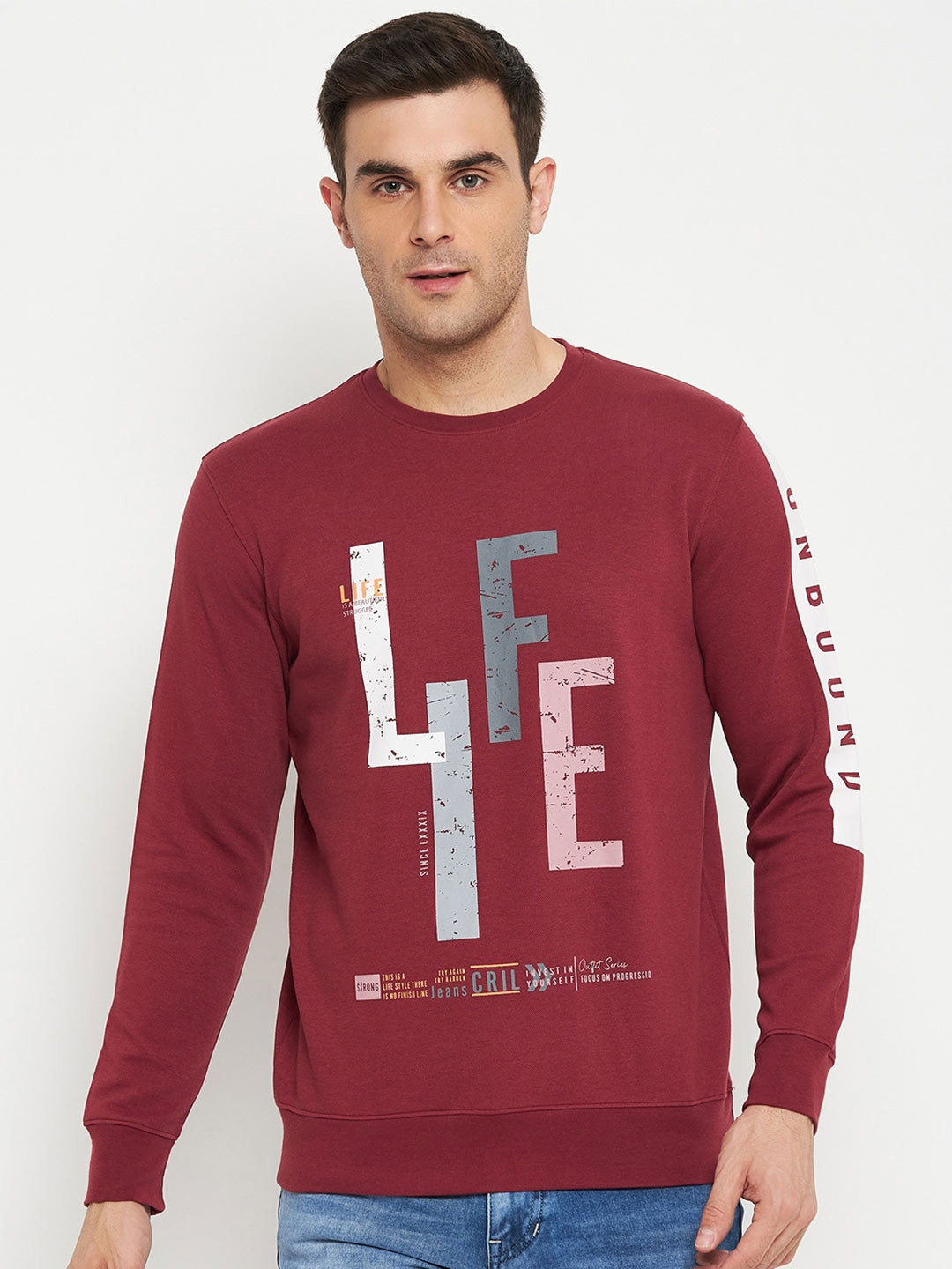 

Cantabil Typography Printed Sweatshirt, Pink