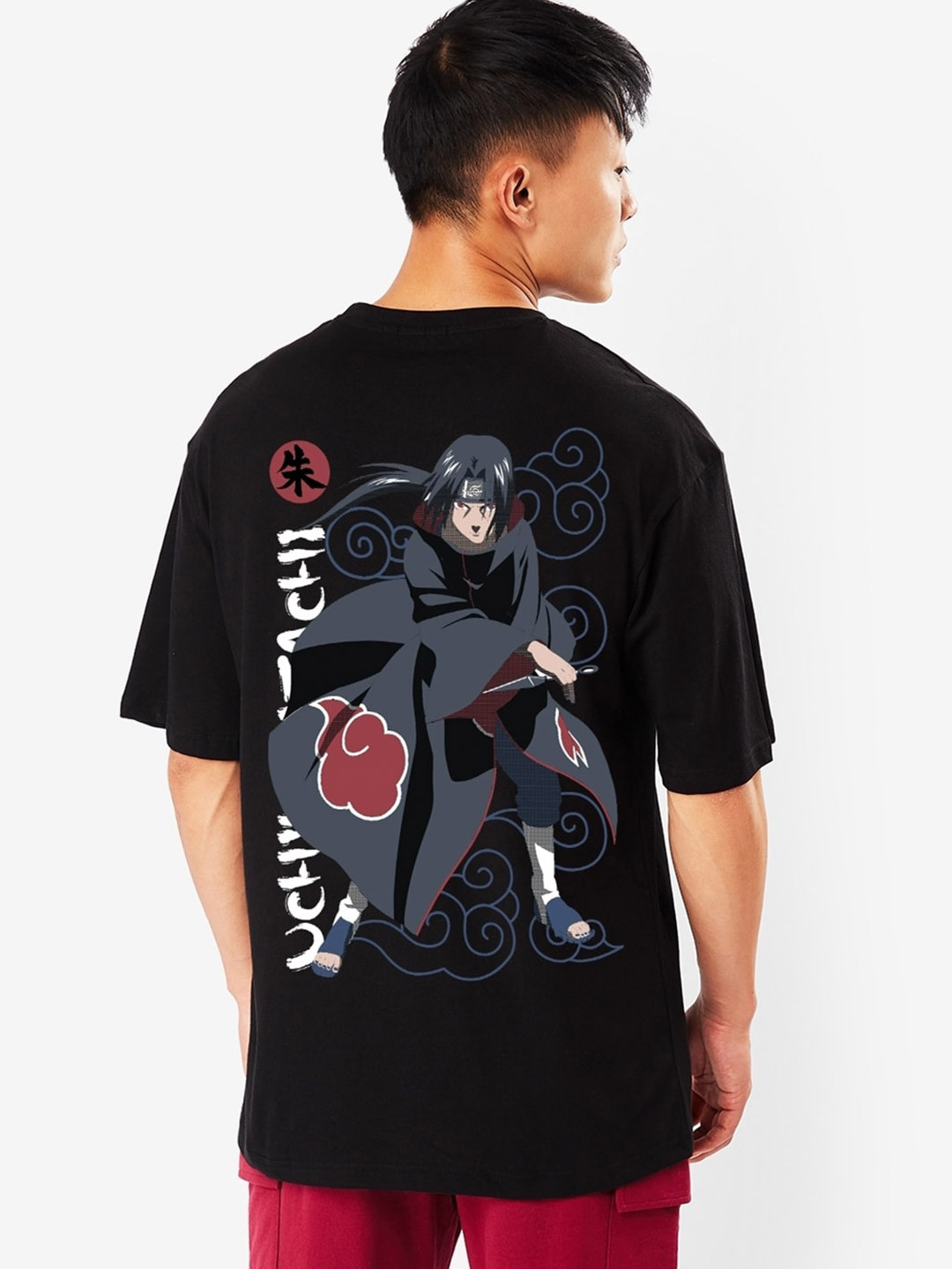 

Bewakoof Naruto Printed Pure Cotton Oversized T-shirt, Black