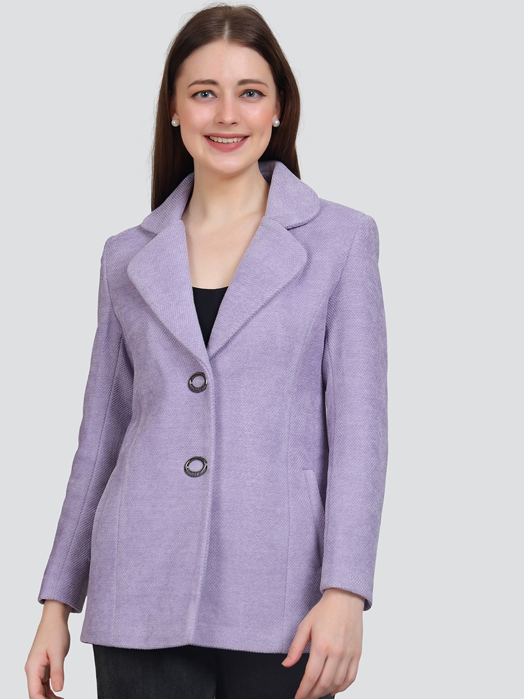 

YOUNG CLUB CLASSIC Single-Breasted Formal Blazer, Purple