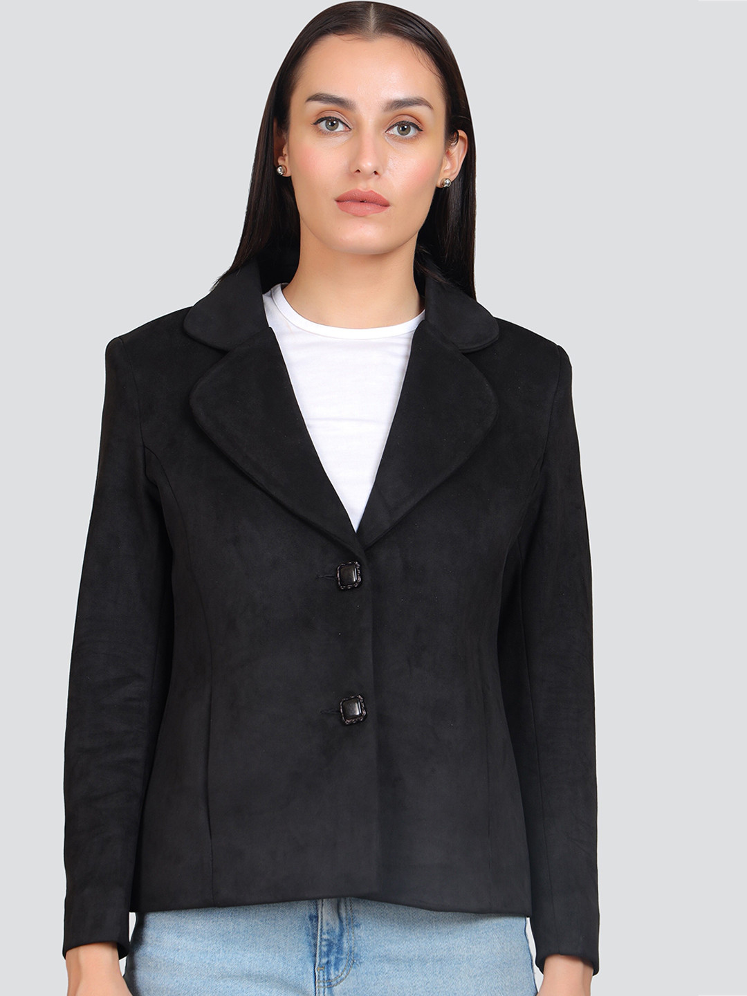 

YOUNG CLUB CLASSIC Single-Breasted Overcoat, Black