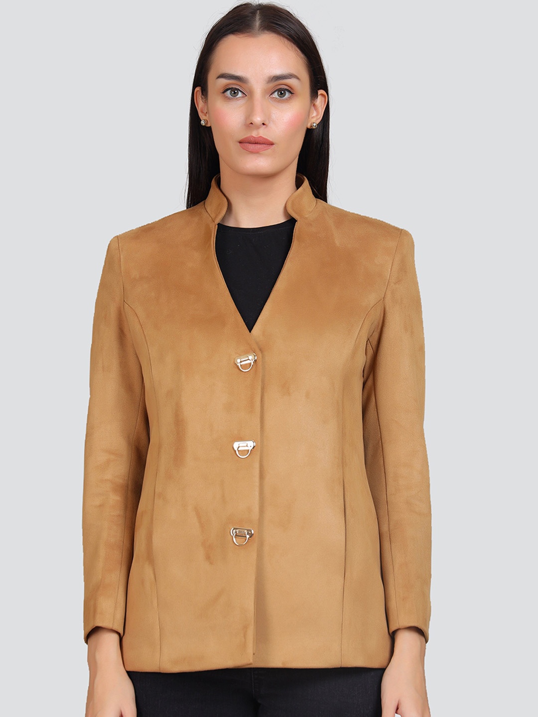

YOUNG CLUB CLASSIC Single-Breasted Overcoat, Mustard