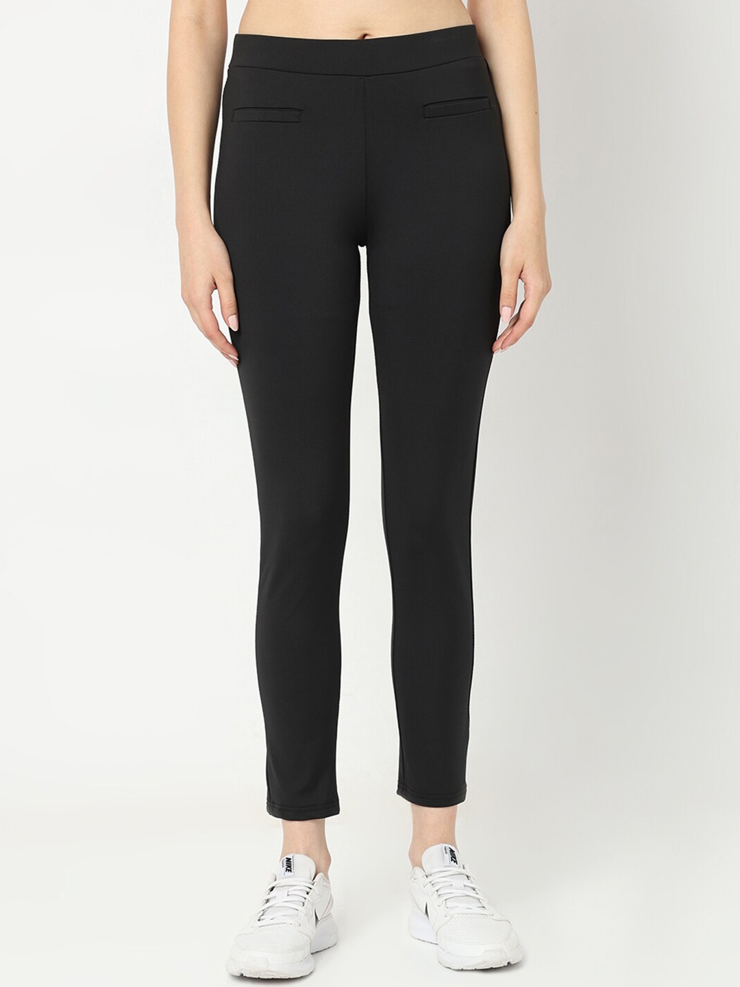 

Smarty Pants Women Ankle Length Dry-Fit Tights, Black